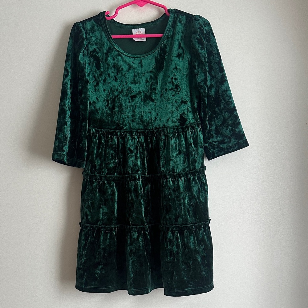 Velvet Green Christmas Dress